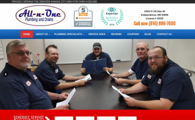 allnoneplumbing.com screenshot