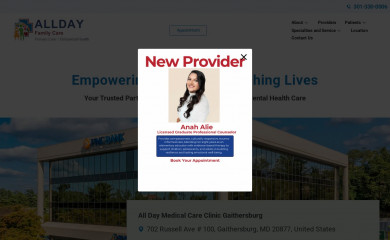 alldaymedicalcare.com screenshot