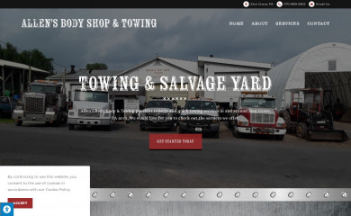 allensbodyshopandtowing.com screenshot