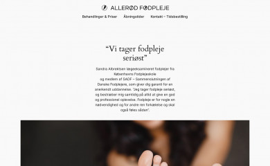 allerød-fodpleje.dk screenshot