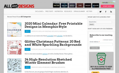 http://allfreedesigns.com screenshot