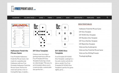 allfreeprintable.com screenshot
