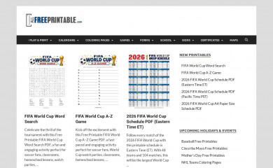 allfreeprintable.com screenshot