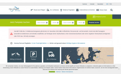 allgaeu-airport.de screenshot