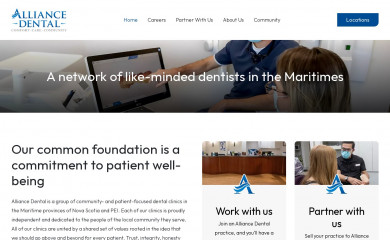 alliancedental.ca screenshot