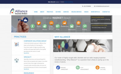 allianceinsurance.in screenshot