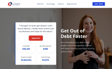 alliancesettlement.com screenshot
