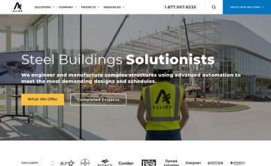 alliedbuildings.com screenshot