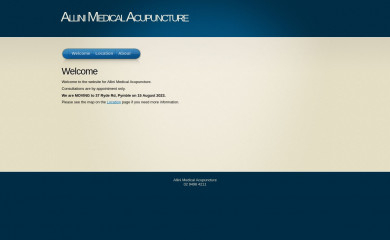 allinimedicalacupuncture.com.au screenshot
