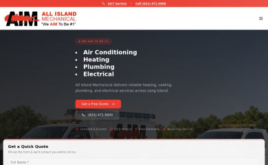 allislandmechanical.com screenshot