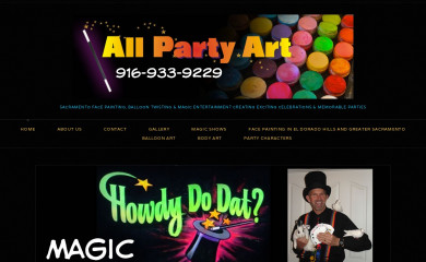 allpartyart.com screenshot