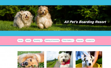 allpetsboarding.net screenshot