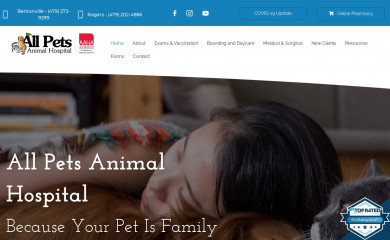 allpetsnwa.com screenshot