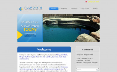 allpointsconstructioninc.com screenshot