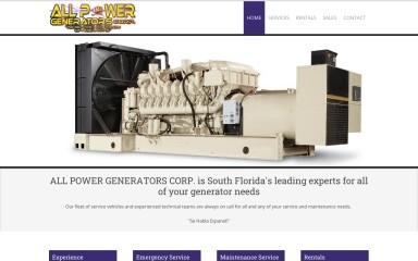 allpowergenerators.com screenshot