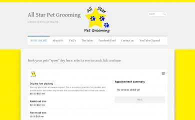 allstarpetshop.com screenshot