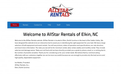 allstarrental.com screenshot