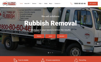alltypesofrubbish.com.au screenshot