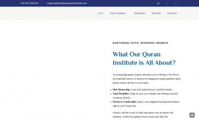 alsiddiquequraninstitute.com screenshot