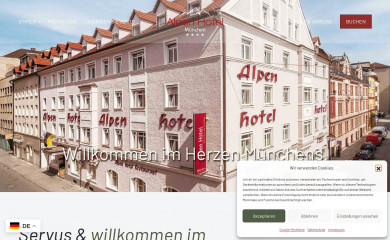 alpenhotel-muenchen.de screenshot