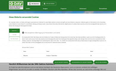 alpenverein-kulmbach.de screenshot