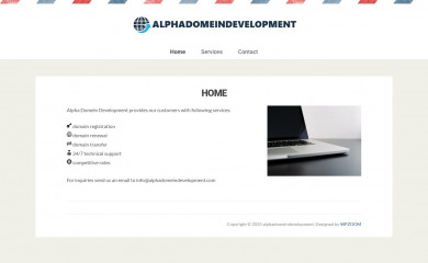 alphadomeindevelopment.com screenshot