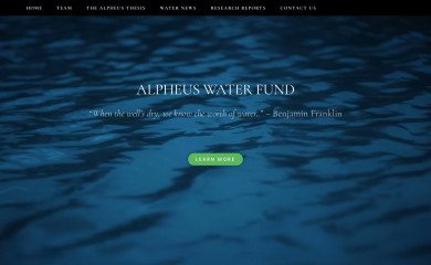 alpheuswaterfund.com screenshot