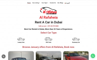 alrafaheiarentacar.com screenshot