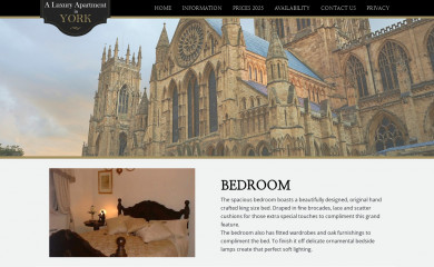 aluxuryapartmentinyork.co.uk screenshot