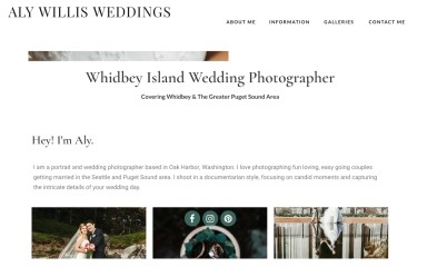 alywillisweddings.com screenshot