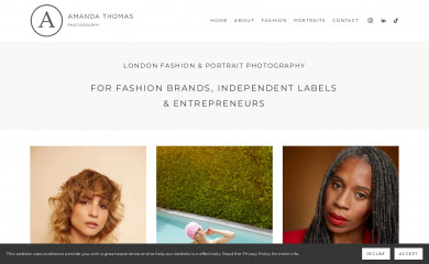 amandathomasphotographer.co.uk screenshot