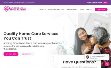 amazinggracehomecare.org screenshot