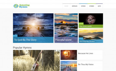 amazinghymns.com screenshot