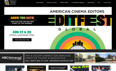 americancinemaeditors.org screenshot