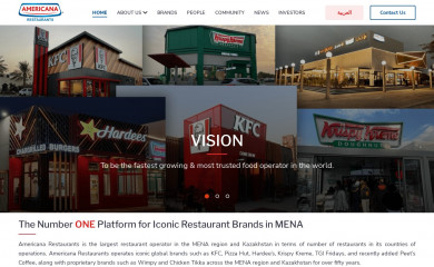 americanarestaurants.com screenshot