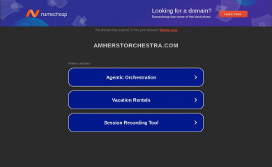 amherstorchestra.com screenshot