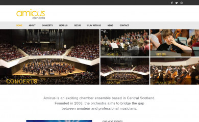 amicusorchestra.com screenshot