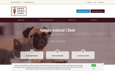 amigoanimalclinicgj.com screenshot