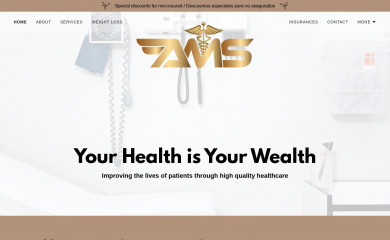 amsmedicalcare.com screenshot