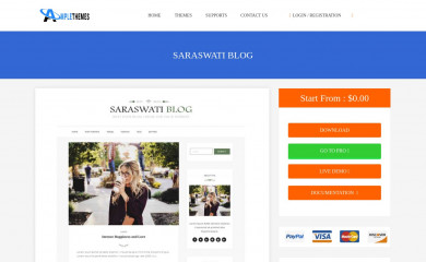 Saraswati Blog screenshot