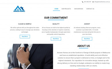amreenhomes.com.au screenshot