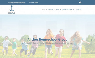 anchorhomeschoolgroup.com screenshot