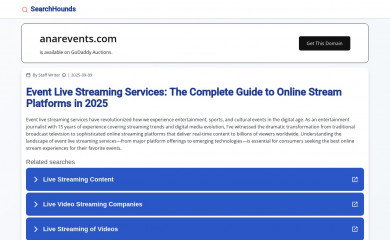 anarevents.com screenshot