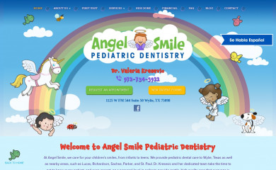 angelsmilepediatricdentistry.com screenshot