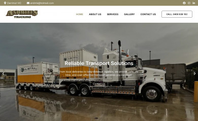 andmilestransport.com.au screenshot