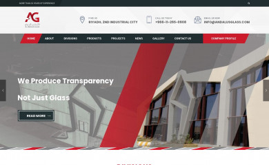 andalusglass.com screenshot