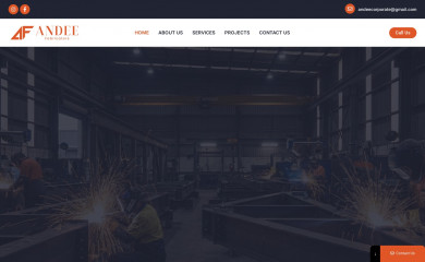 andeefabricators.com screenshot