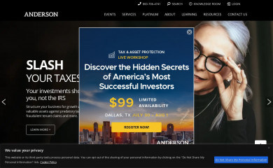 andersonadvisors.com screenshot