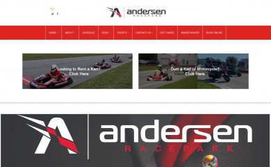 andersenracepark.com screenshot