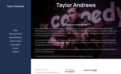 andrewscomedy.com screenshot